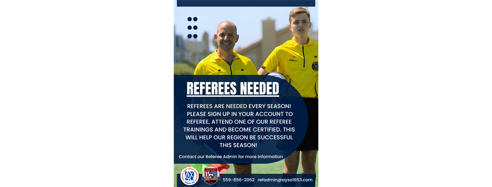 Referees Needed